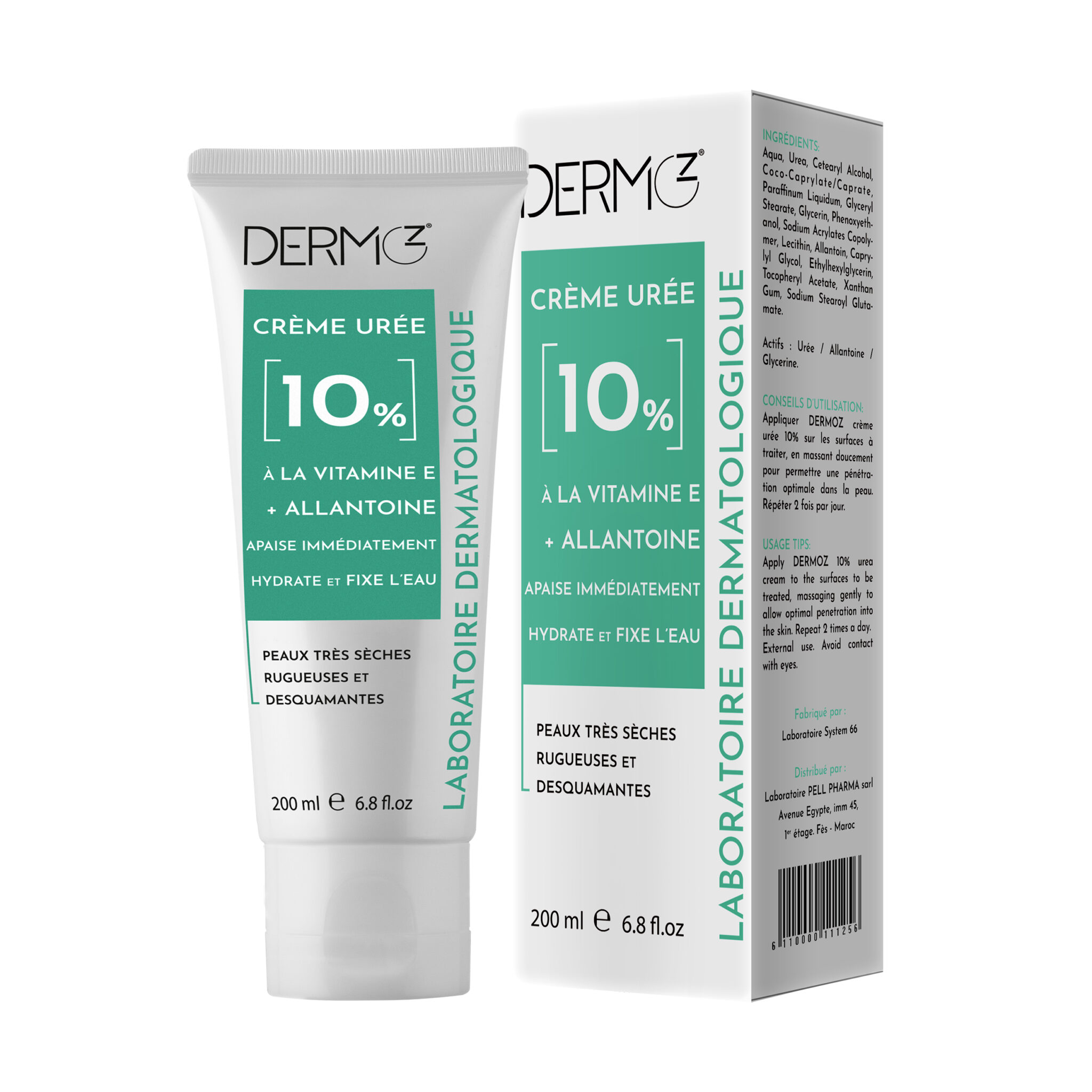 Crème urée 10 200ml Dermozcosmetic